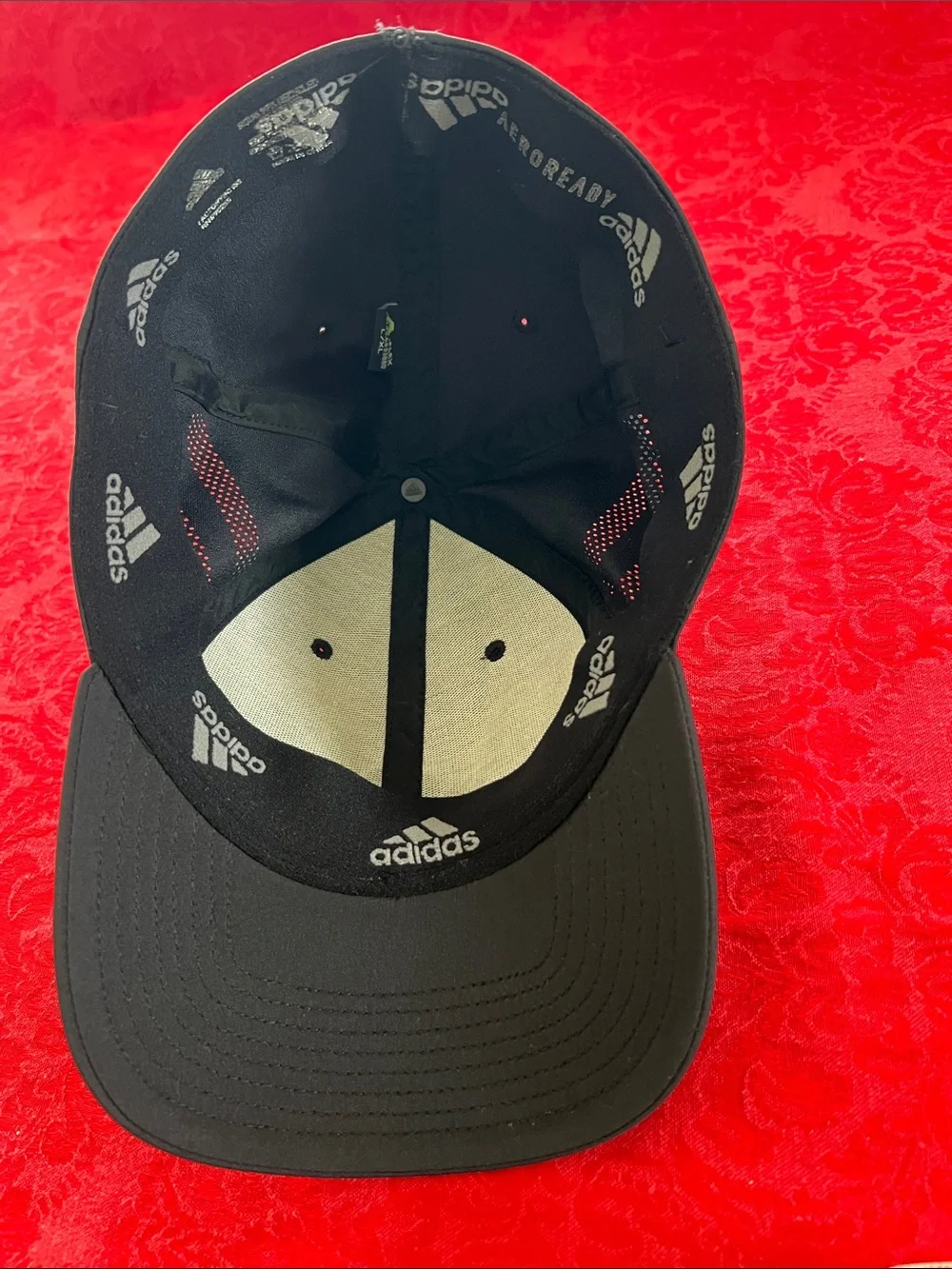 adidas Aeroready Black Performance Baseball Cap L/XL Mesh Vent Running Golf Hat